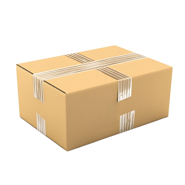 Boîte en carton scellée