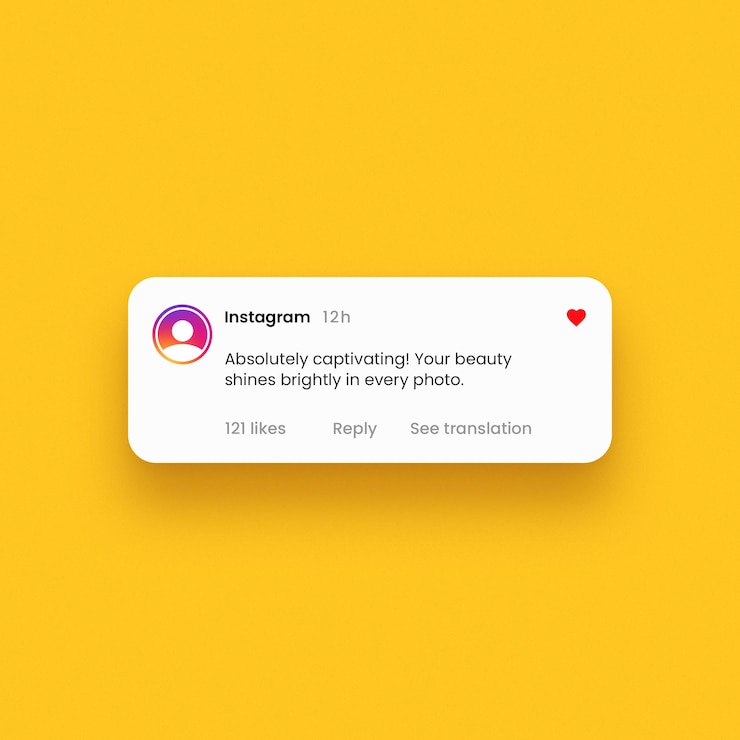 PSD boîte de commentaires instagram