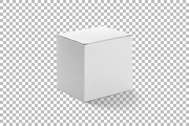 Une boîte à cubes blanche ordinaire utilisée généralement à des fins d'emballage ou de stockage