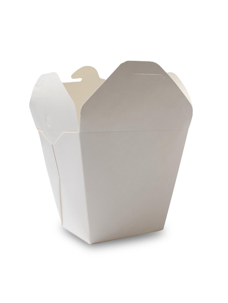 Boîte à emporter de la nourriture chinoise blanche