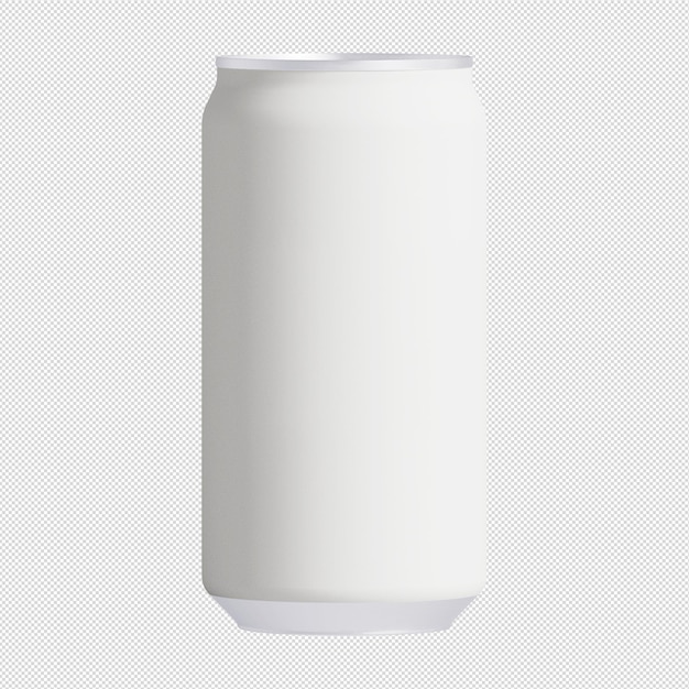 Boîte métallique blanche pour la bière ou les boissons gazeuses sans arrière-plan
