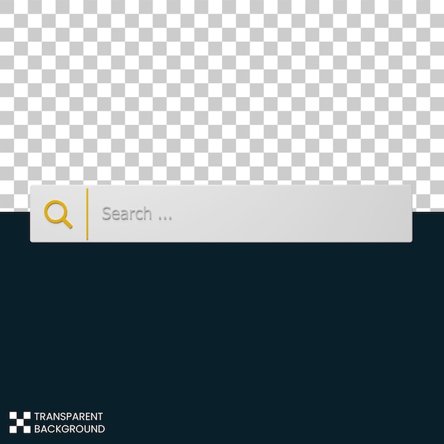 Boîte De Recherche Psd Gratuite Rendu 3d