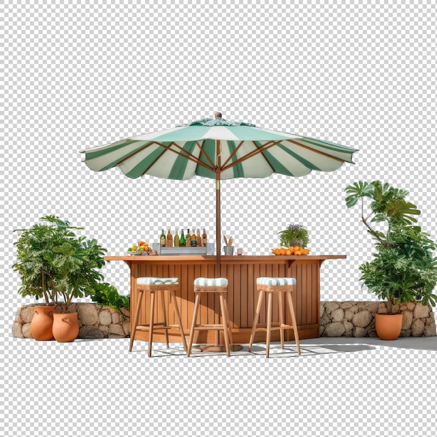 PSD boîte de terrasse de jardin isolée sur un fond transparent ia générative