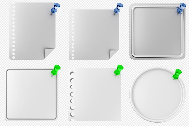PSD boîte de texte 3d pour note autocollante