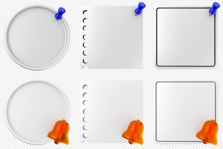 PSD boîte de texte 3d pour note autocollante