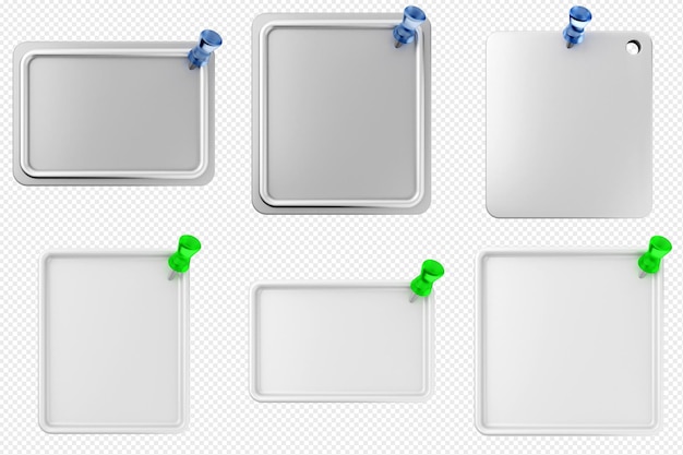Boîte de texte 3D pour note autocollante