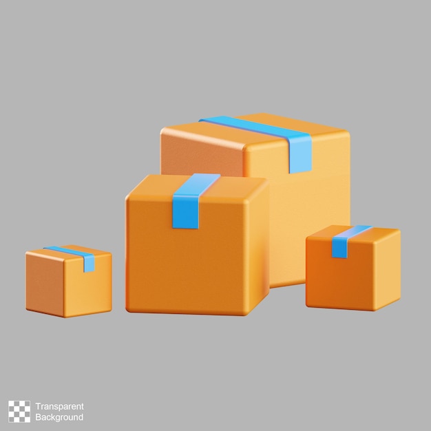 Boîtes de livraison Illustration 3D