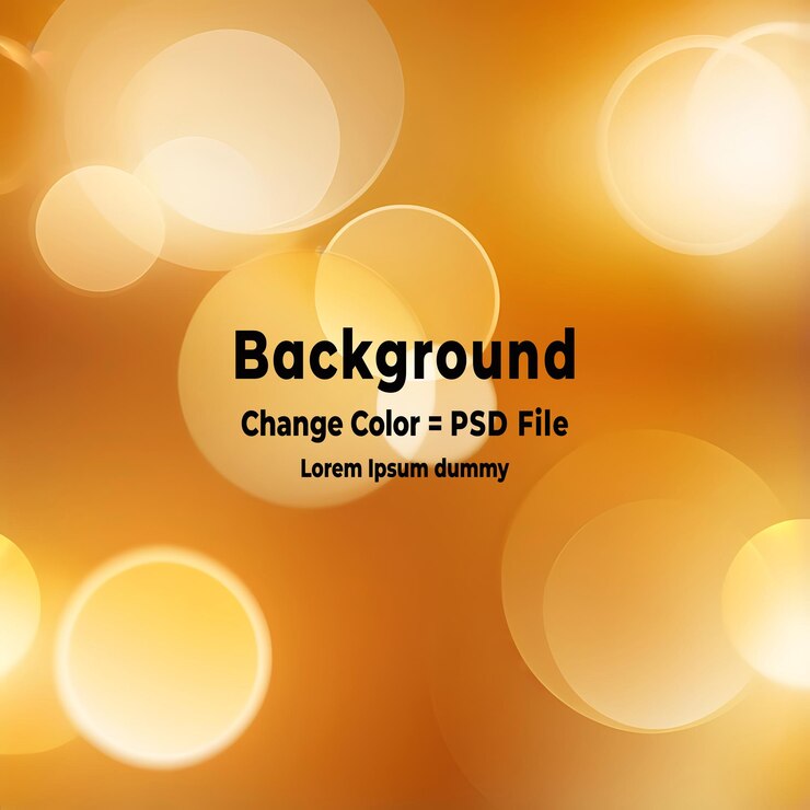 PSD el bokeh del amanecer de psd es un fondo de color naranja abstracto