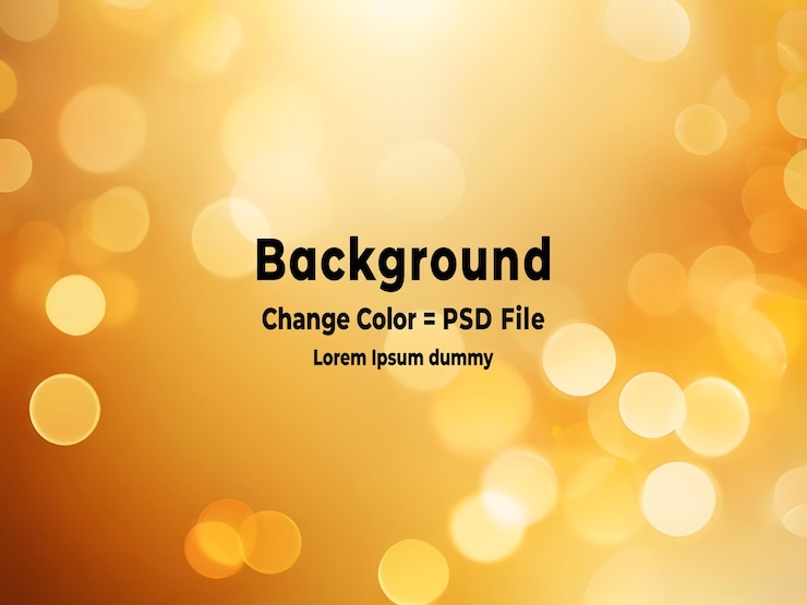 PSD el bokeh del amanecer de psd es un fondo de color naranja abstracto