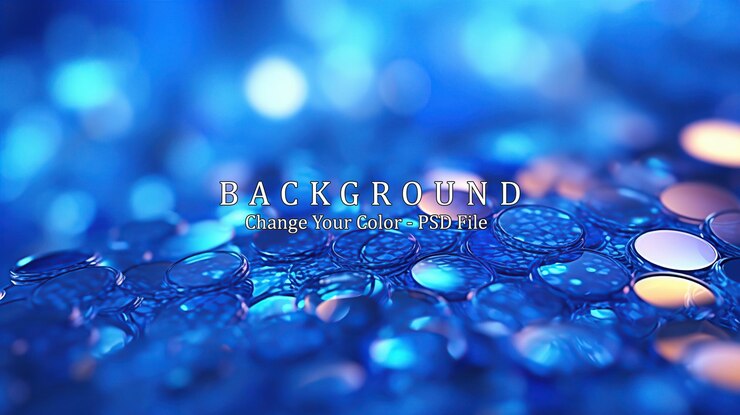 PSD bokeh de fondo azul abstracto ia generativa