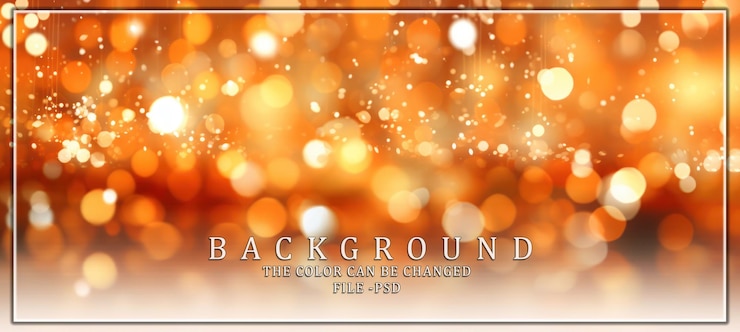 PSD bokeh de fondo de oro