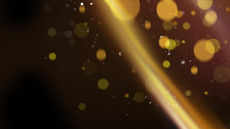 Bokeh gold light background