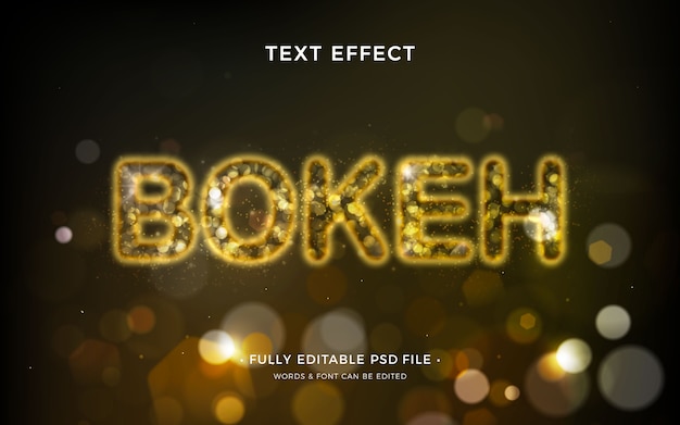 PSD bokeh heller texteffekt