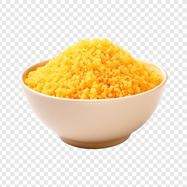 PSD bol de trigo bulgur cozido isolado em fundo transparente