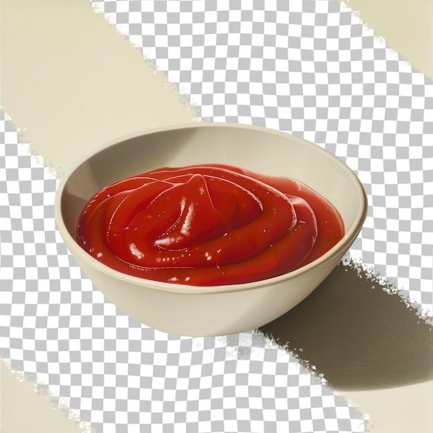 PSD un bol de ketchup avec un couteau dedans