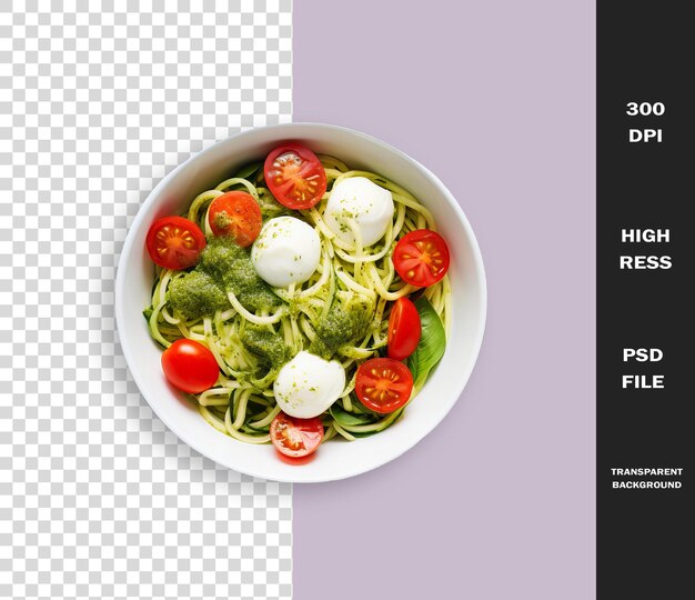 PSD un bol de salade avec une image d'un bol de légumes
