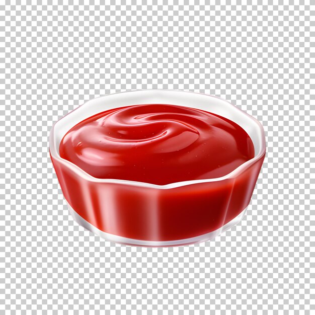 PSD bol de sauce tomate isolé sur un fond transparent