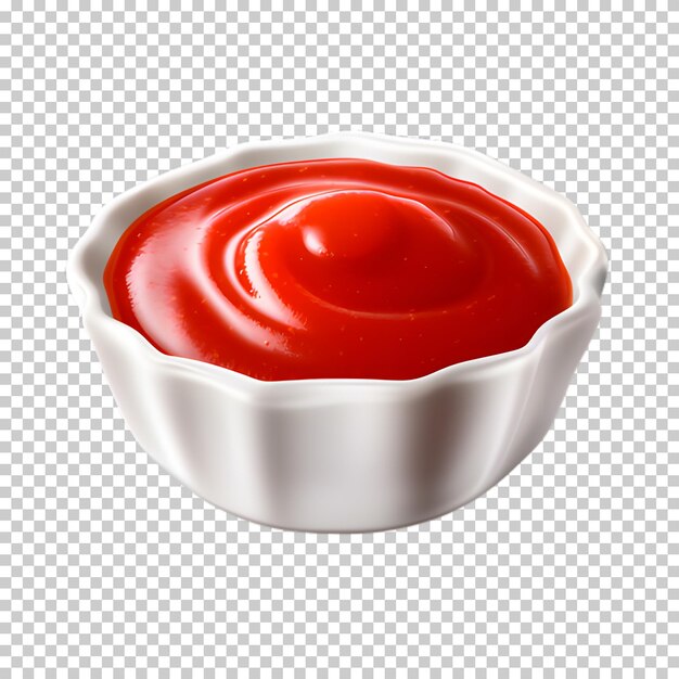 PSD bol de sauce tomate isolé sur un fond transparent