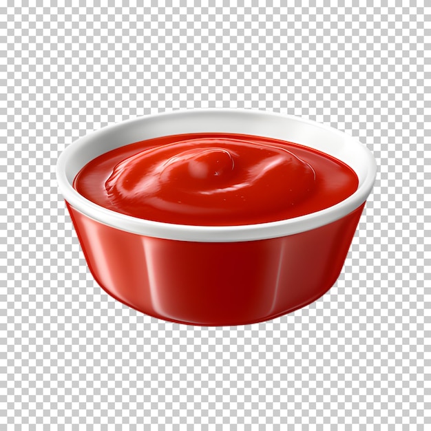 PSD bol de sauce tomate isolé sur un fond transparent