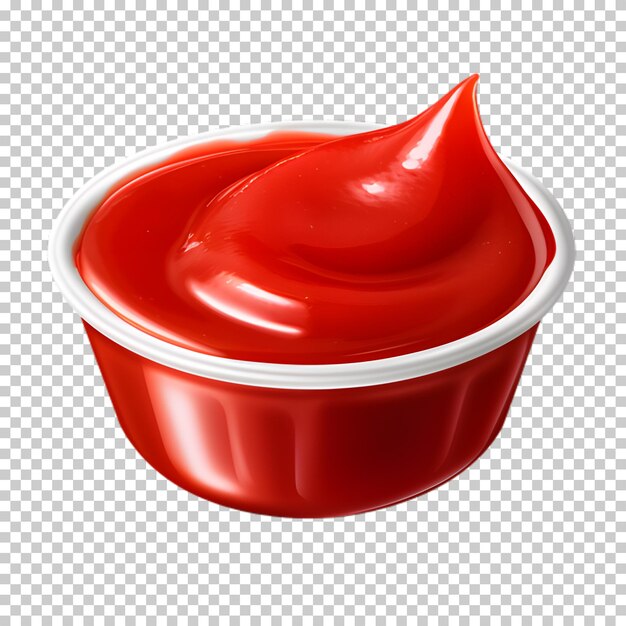 PSD bol de sauce tomate isolé sur un fond transparent