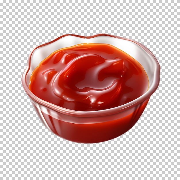 PSD bol de sauce tomate isolé sur un fond transparent