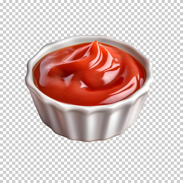 PSD bol de sauce tomate isolé sur un fond transparent