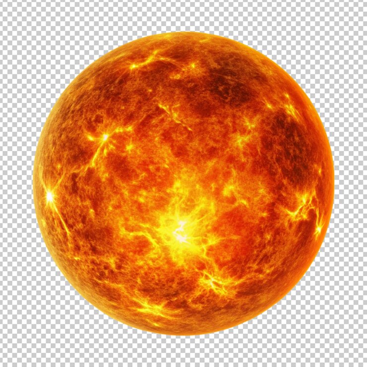 PSD una bola amarilla con el sol en ella