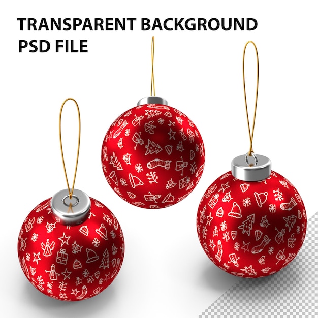 PSD bola de arbol de navidad png