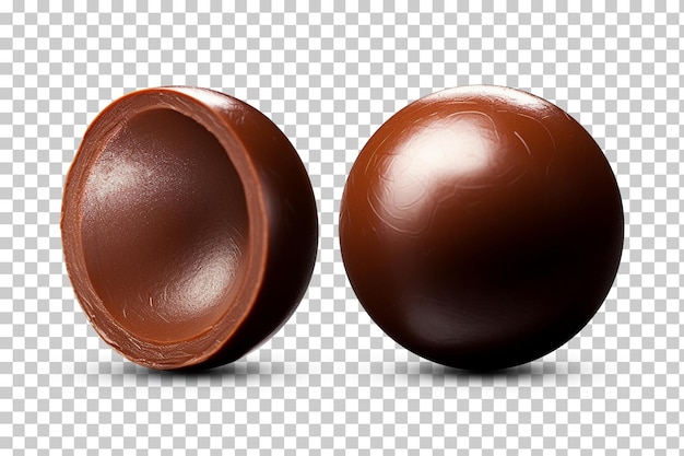 Bola de chocolate aislada sobre fondo transparente png psd