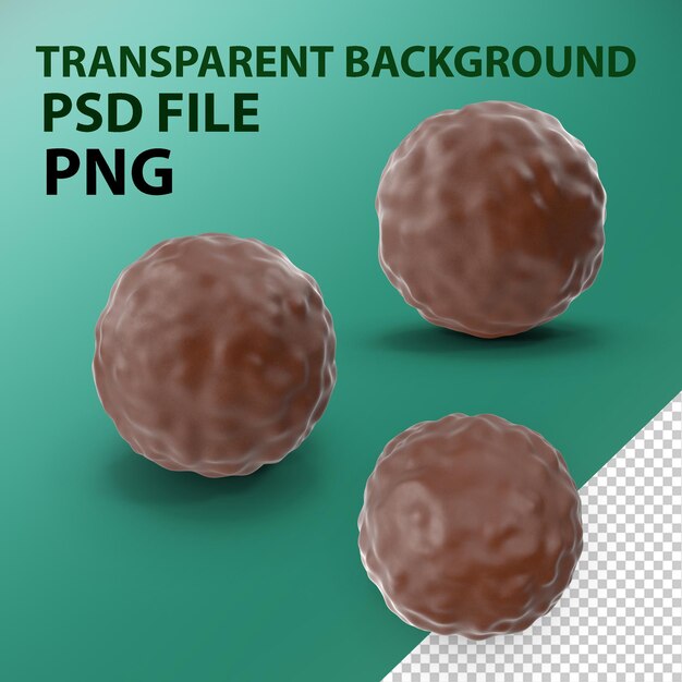 PSD bola de chocolate png