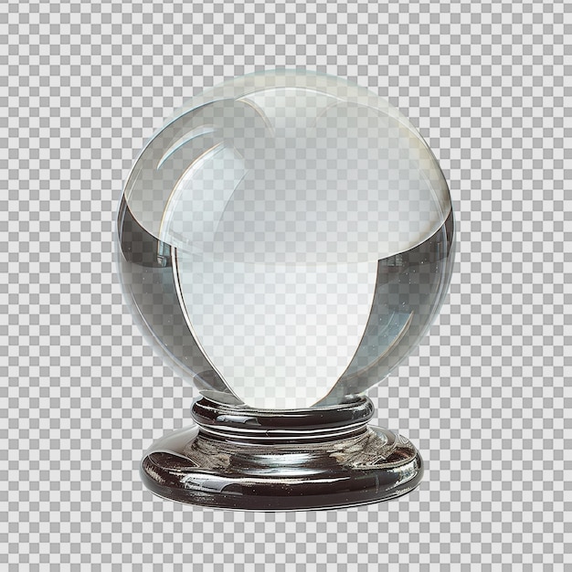 Bola de cristal sobre un fondo transparente