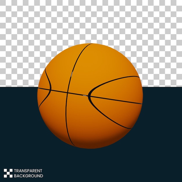 PSD bola de basquete com renderização 3d