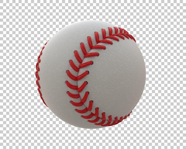 PSD bola de beisebol isolada no fundo ilustração de renderização 3d