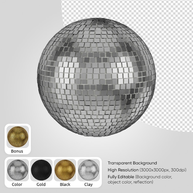 PSD bola de discoteca 3d