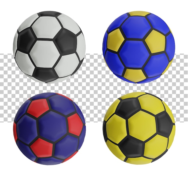 PSD bola de futebol 3d renderização futebol esporte isolado