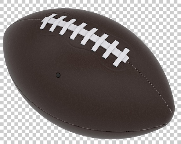 Bola de futebol americano isolada na ilustração de renderização 3d de fundo transparente