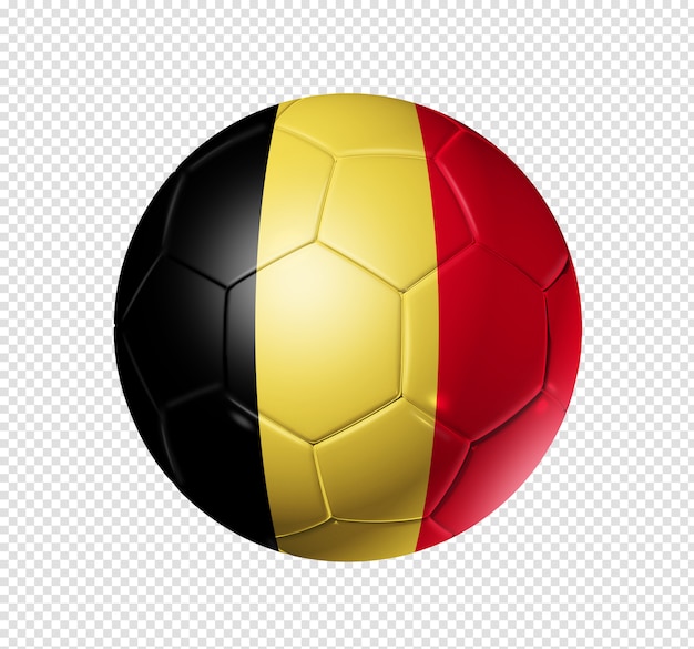 Bola de futebol com bandeira da Bélgica