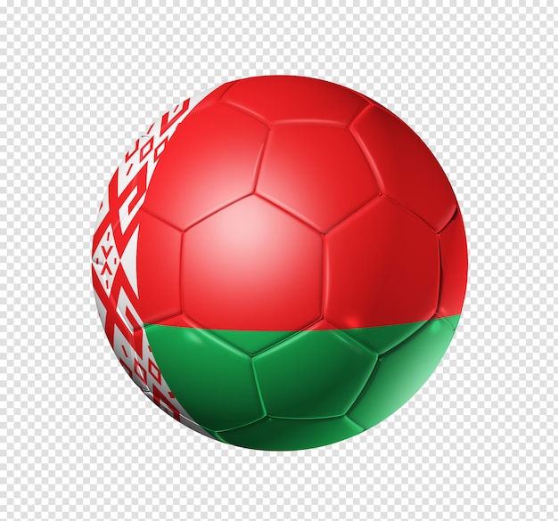 Bola de futebol com bandeira da bielorrússia