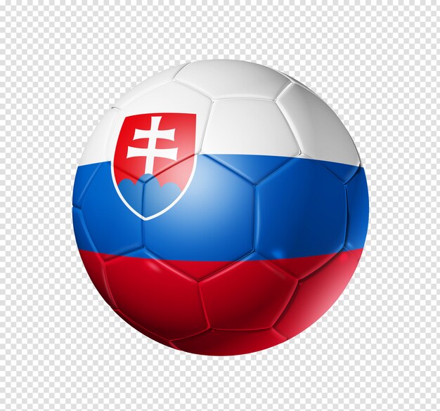 Bola de futebol com bandeira da eslováquia