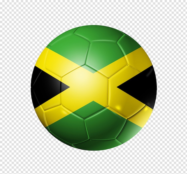 Bola de futebol com bandeira da jamaica
