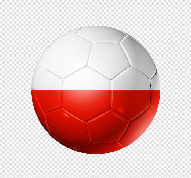 Bola de futebol com bandeira da Polônia