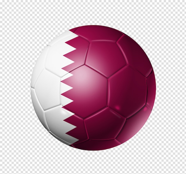 PSD bola de futebol com bandeira do qatar