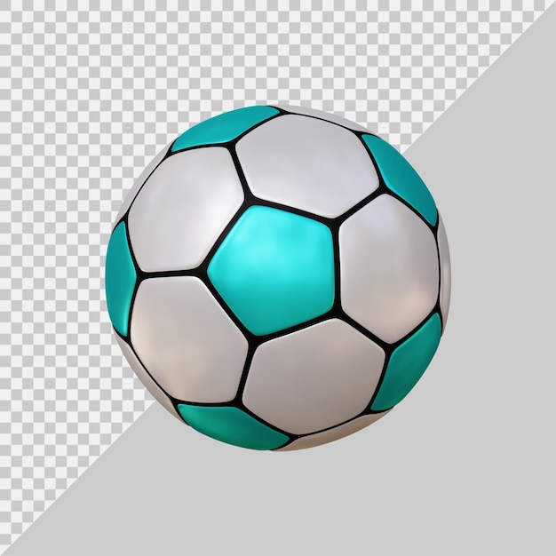Bola de futebol com estilo 3d moderno