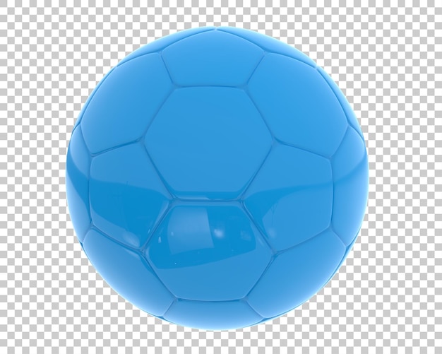 Bola de futebol isolada na ilustração de renderização 3d de fundo transparente