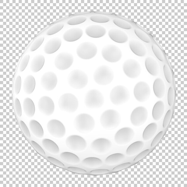 PSD bola de golfe isolada na ilustração de renderização 3d de fundo transparente