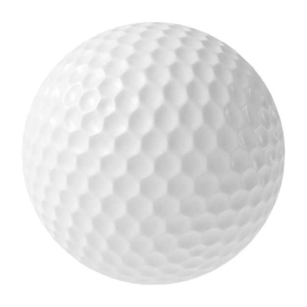 PSD bola de golfe isolada renderização 3d de fundo transparente