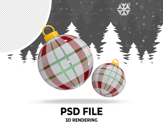 PSD bola de natal 3d