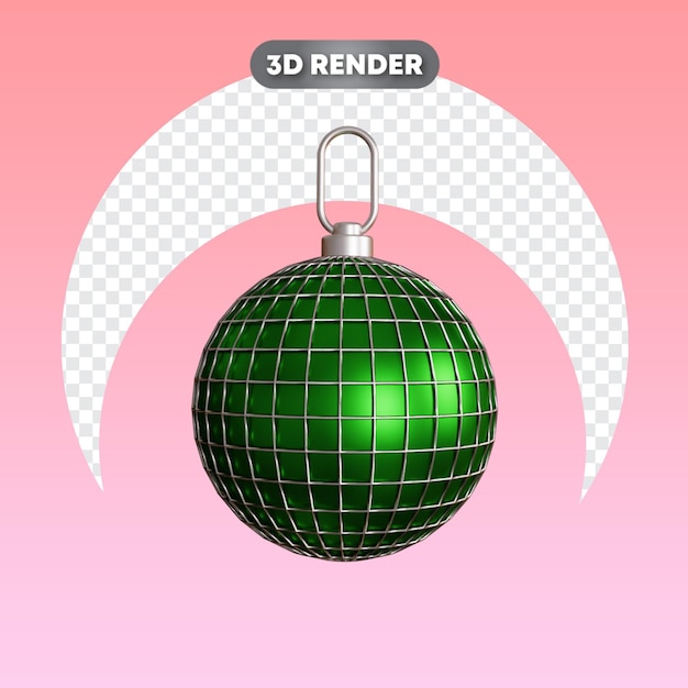 PSD bola de natal com objeto 3d gaiola