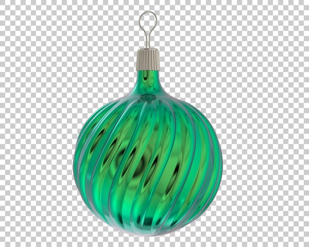 Bola de Natal em fundo transparente. renderização 3D - ilustração