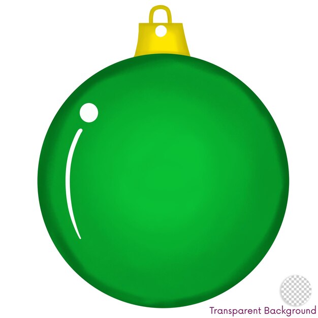 bola de Natal ornamento verde Ilustração de Natal